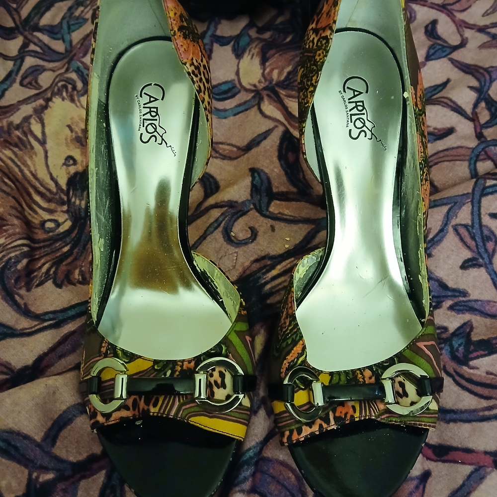 Carlos by Carlos Santana Animal Print Heels